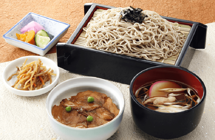 KASHIWA TSUKE-MEN UDON (or SOBA) SET
