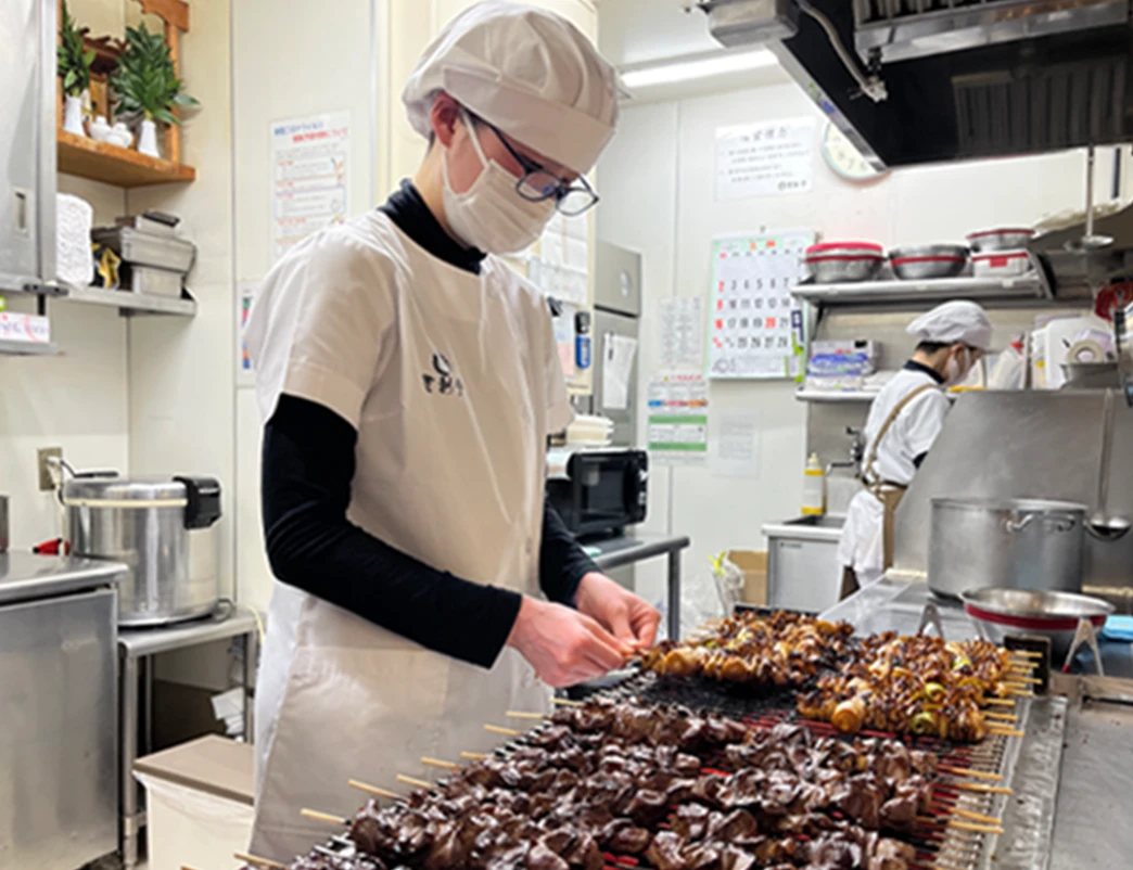 働いている様子